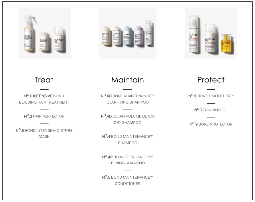 Snapshot describing our retail product offerings that can be used at home by the consumer to treat, maintain and protect their hair.